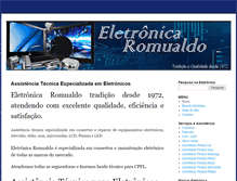 Tablet Screenshot of eletronicaromualdo.com.br